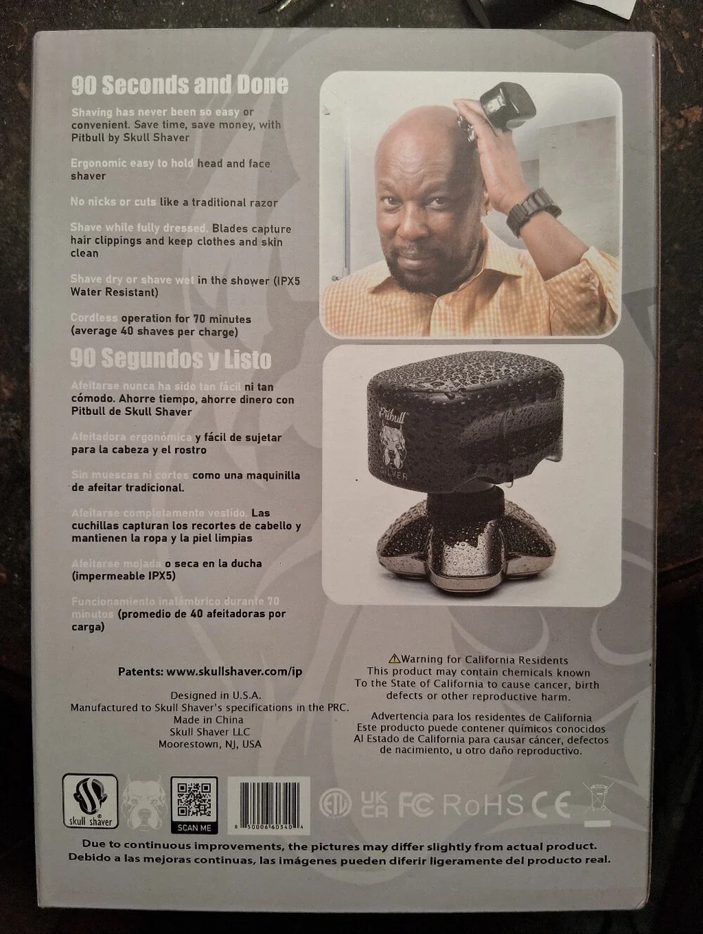 New Sealed Pitbull Silver Pro Skull Shaver